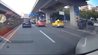 华商头条|广州一宝马车与出租车相撞后撞上桥墩侧翻起火 宝马司机身亡