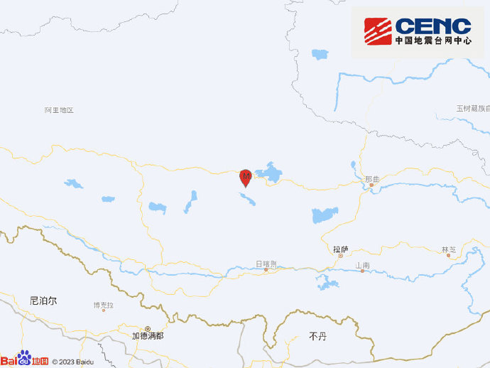 西藏那曲市申扎县发生4.4级地震 震源深度8千米