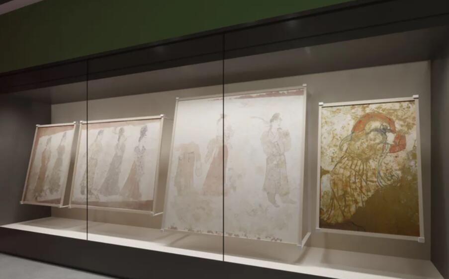陕西历史年代跨度最长的壁画临展在陕西考古博物馆开展