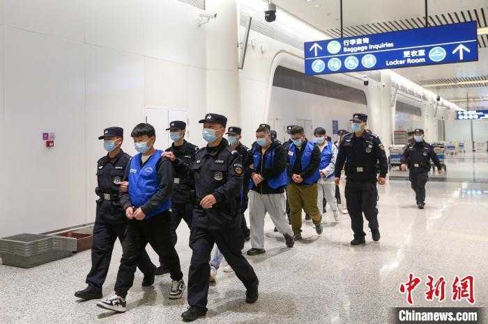 19名涉案犯罪嫌疑人已于近日回国投案。湖北省公安厅供图
