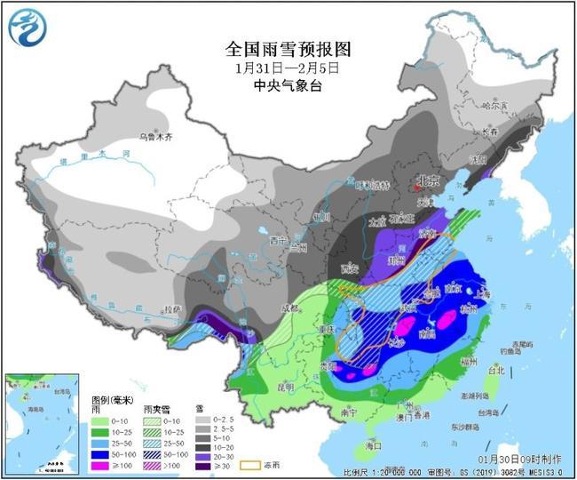 2009年以来最强雨雪过程来袭 警惕对春运影响
