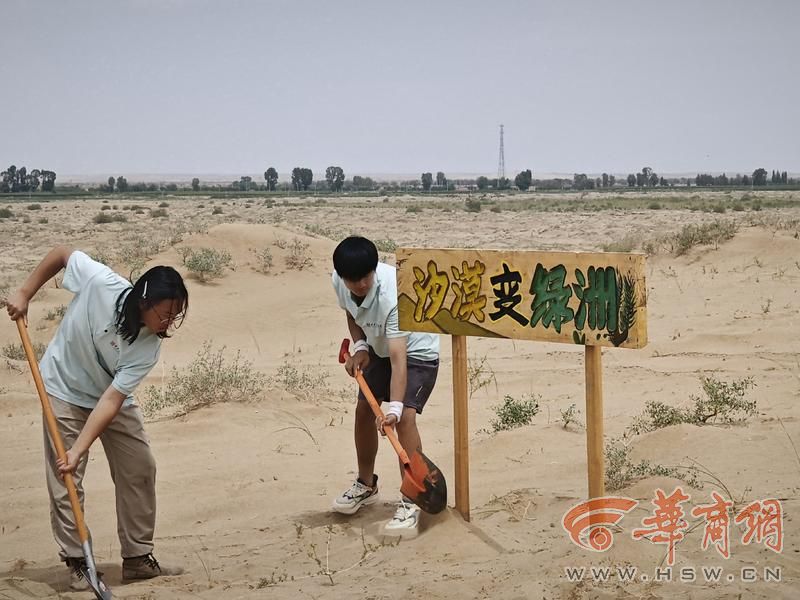 西安美术学院社会实践服务队深入腾格里沙漠腹地 留下“绿洲”和“色彩”(图1) 西安美术学院社会实践服务队深入腾格里沙漠腹地 留下“绿洲”和“色彩”(图1)
