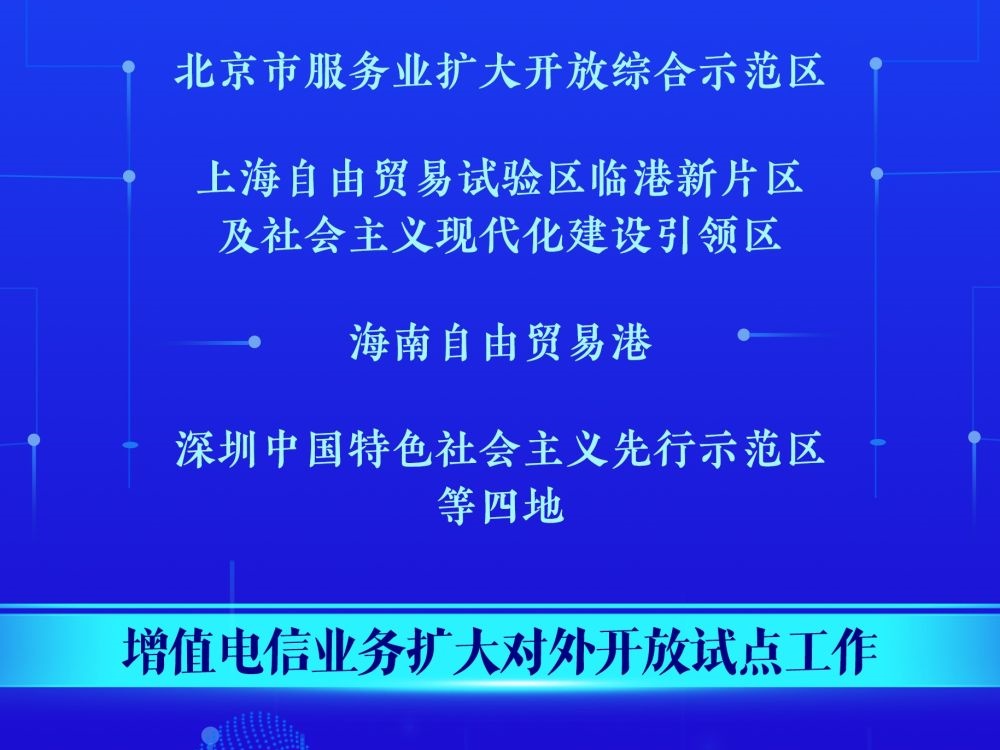 增值电信业务扩大对外开放试点启动