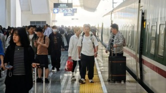 国铁集团：全国铁路旅客发送量连续3天同比增幅超10%