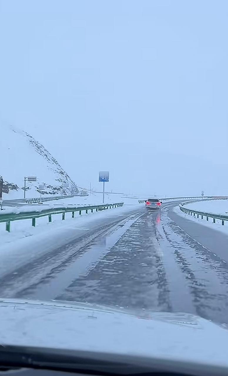 7月大雪纷飞 青海祁连大草原一夜白雪皑皑