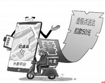 担心超时提前点了“送达” 外卖骑手9.8元单子被扣50元“罚款”