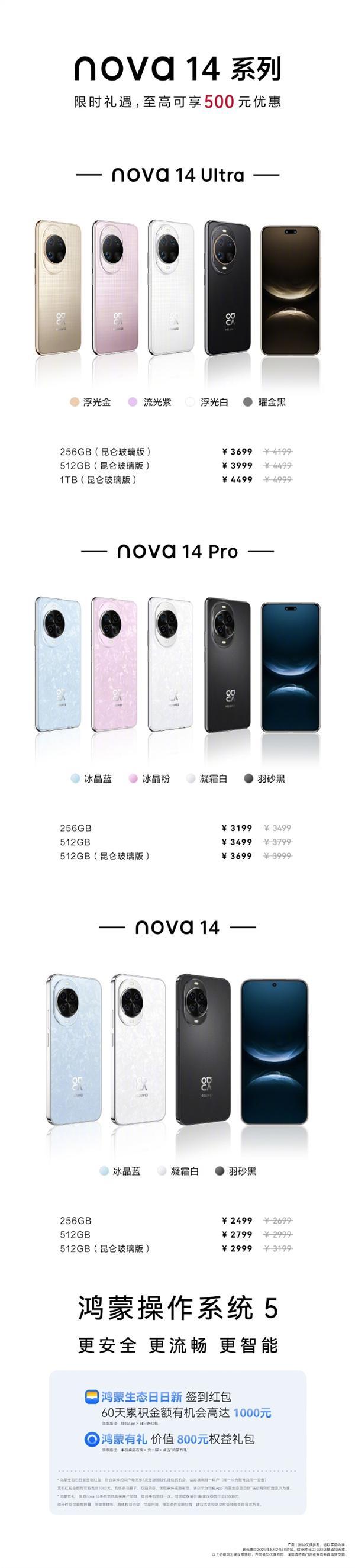 华为nova 14系列开启限时优惠