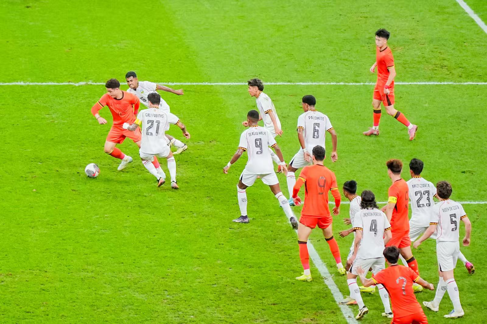 U23亚洲杯预选赛中国队2:1胜东帝汶 西安国际足球中心首秀引关注