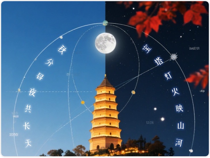 二十四节气|AI游陕西 秋分推荐：延安宝塔山