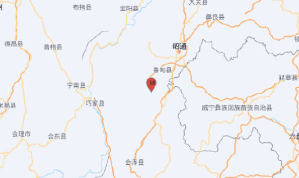 云南昭通市鲁甸县发生4.8级地震 震源深度10千米