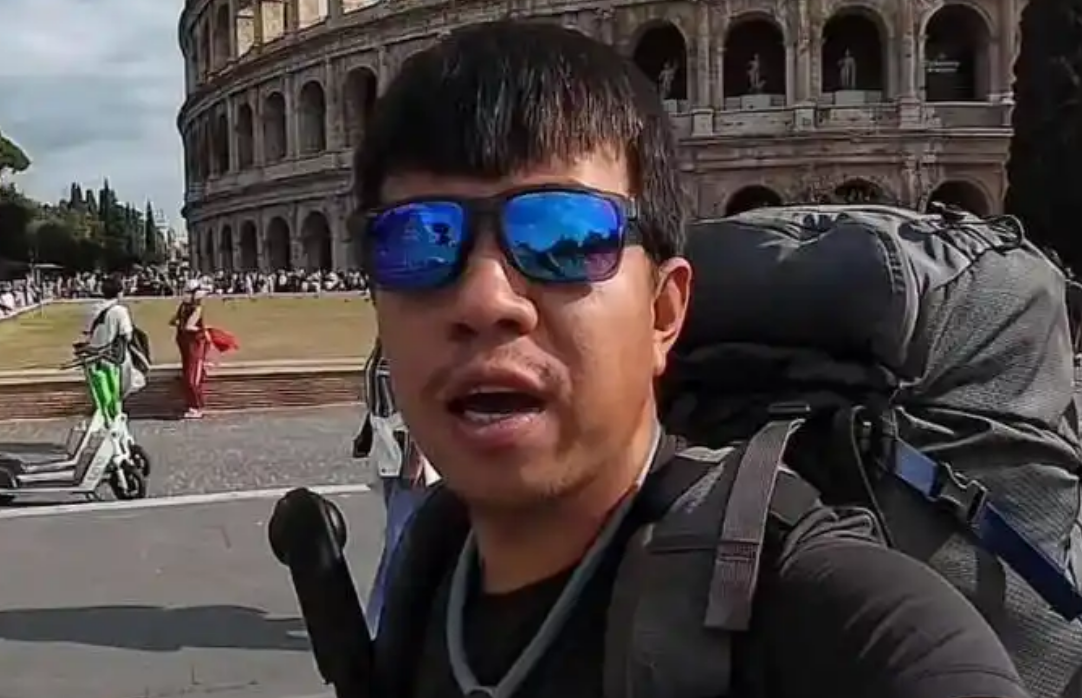8000公里！男子从西安徒步到罗马
