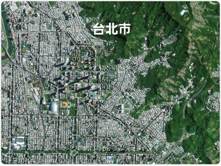 每条街道都清晰可见 看卫星视角下的中国台湾省