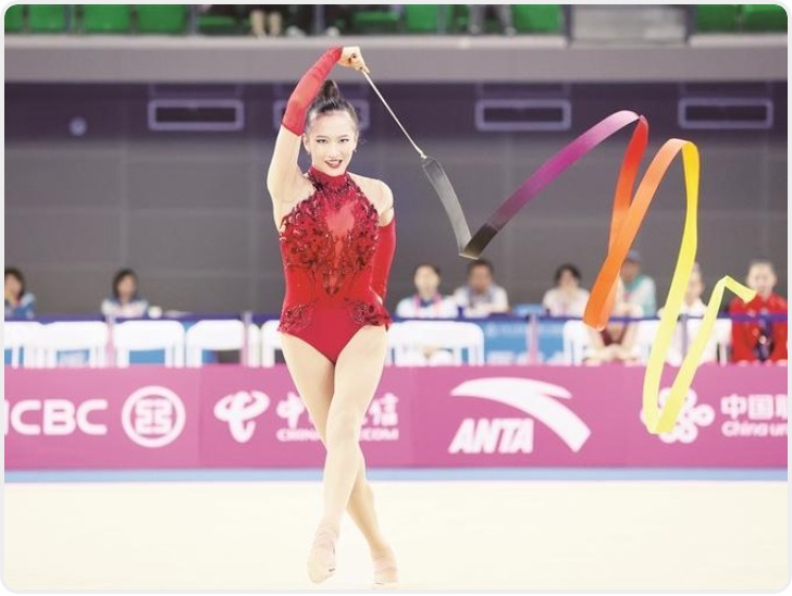 十五运会艺术体操个人全能项目陕西运动员王子露摘金