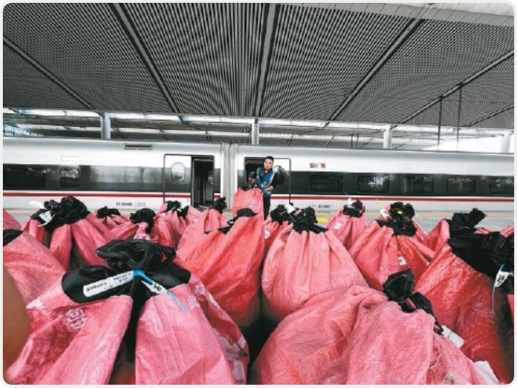 助力“双十一” 日均3360件电商货物从西安北站发往全国