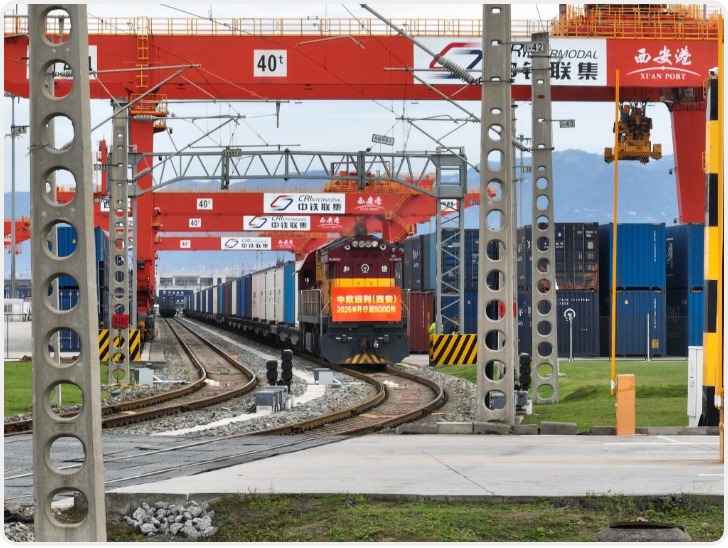 在西安看中欧班列如何跑出“加速度”