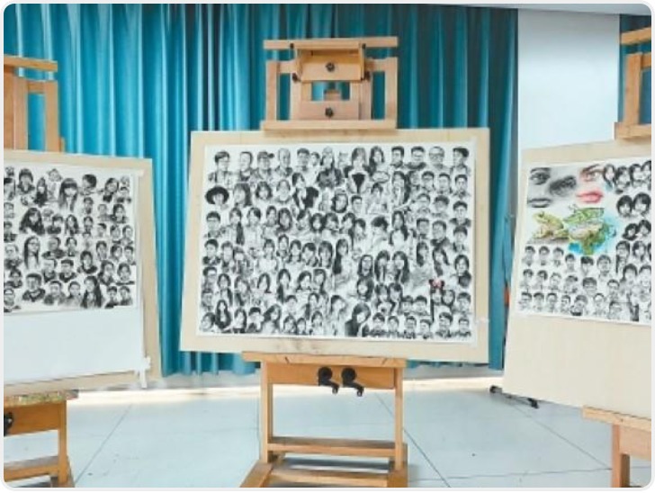 3年画了200多张学生肖像  西安一教师用素描为学子定格青春