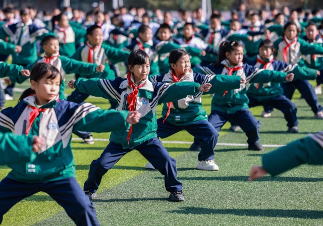 武术大课间 活力满校园