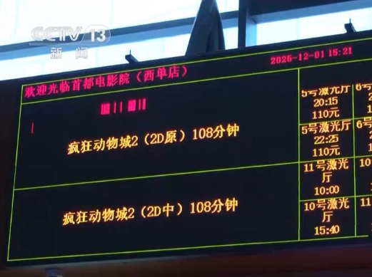 《疯狂动物城2》中国内地票房暂居全球第一