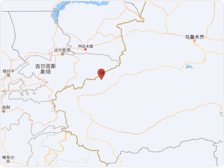 新疆克孜勒苏州阿合奇县发生6.0级地震 震源深度10千米