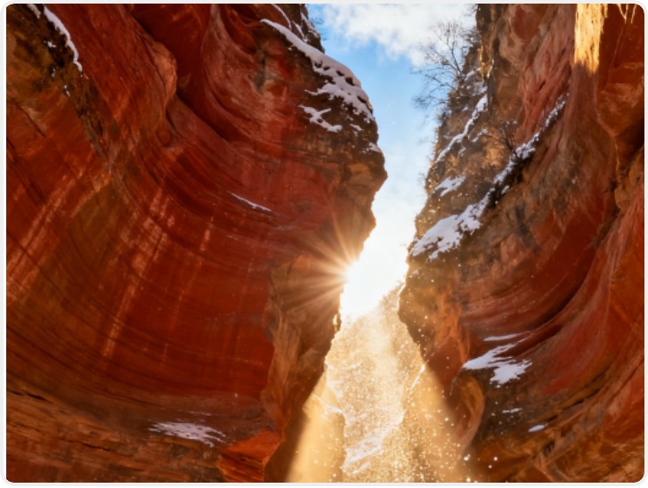 二十四节气|AI游陕西 大雪推荐：延安甘泉大峡谷