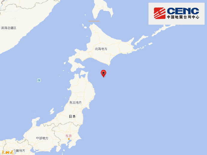 日本本州东部附近海域发生5.8级地震