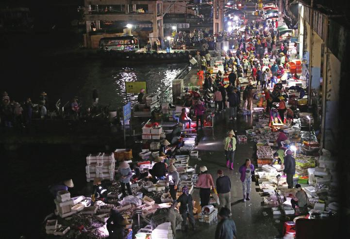 白马井码头早市