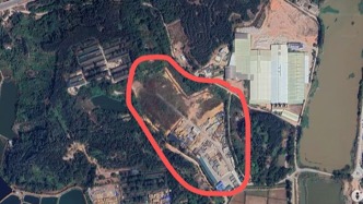 惠州一农场被指在千亩基本农田种草皮 水塘遭填平变建材堆场
