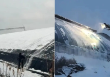 雪天出租无人机给大棚和厂房除雪 飞手：每小时赚数百元