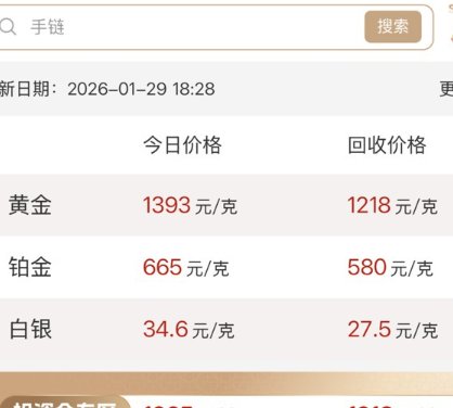 黄金白银价格一夜“跳水” 深圳水贝市场金价跌了约60元每克