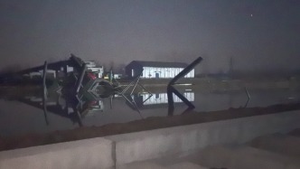 江苏盐城响水一在建大桥塌落致2死3失联