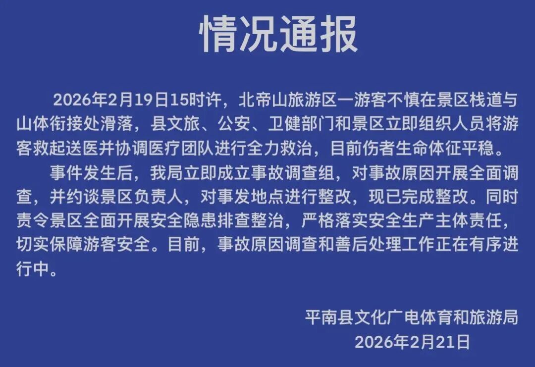 10岁男孩在景区游玩时突发坠崖 官方通报