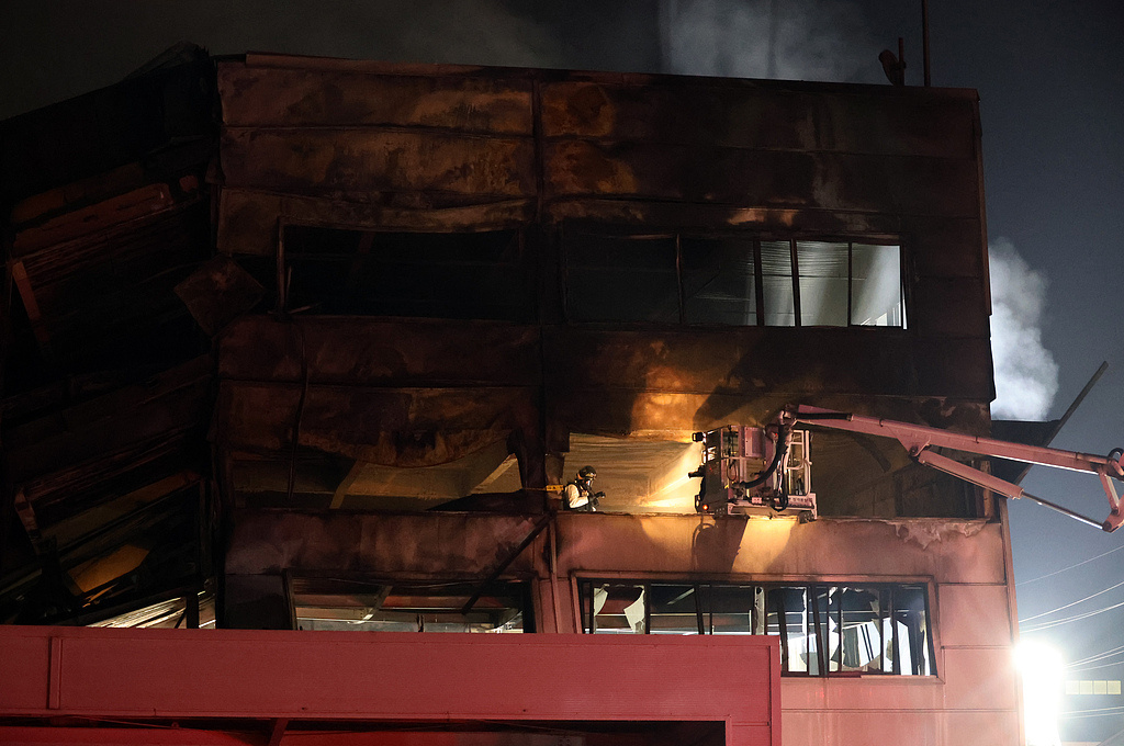 韩国大田工厂火灾已致10人死亡