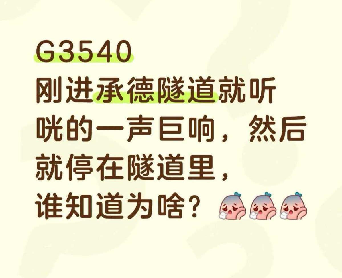 高铁隧道里抛锚半小时？列车长：司机发现疑似撞击到异物