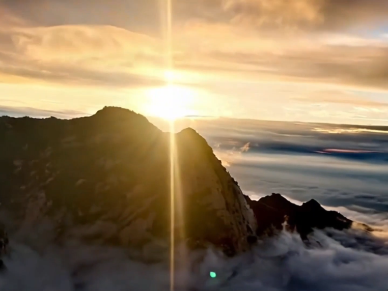 华山落日 美景如画