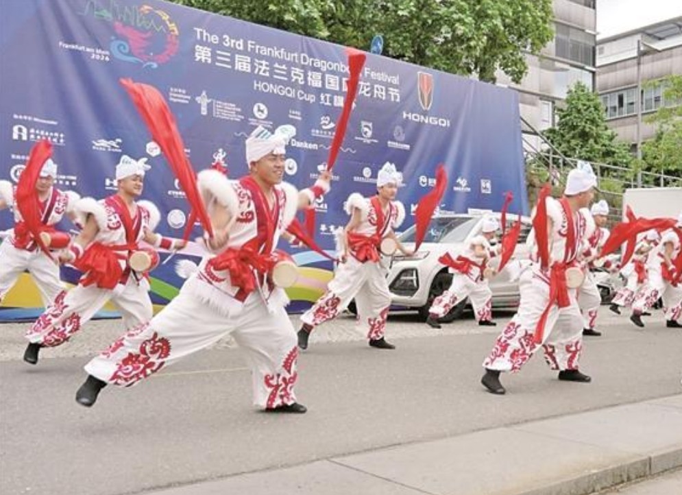 榆林非遗亮相德国法兰克福龙舟节
