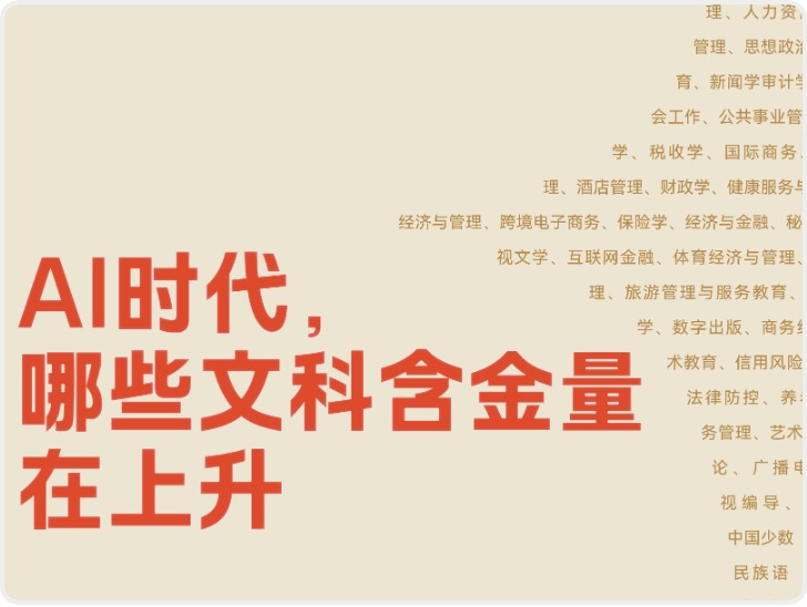 这些专业分数线变化告诉你：为什么说AI时代文科的含金量在上升