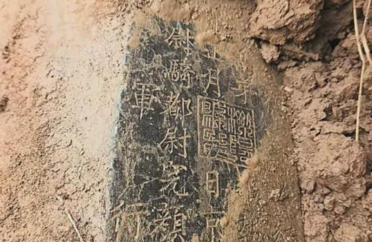 西安村民在菜地里挖出800年前大石柱：文字信息量很大