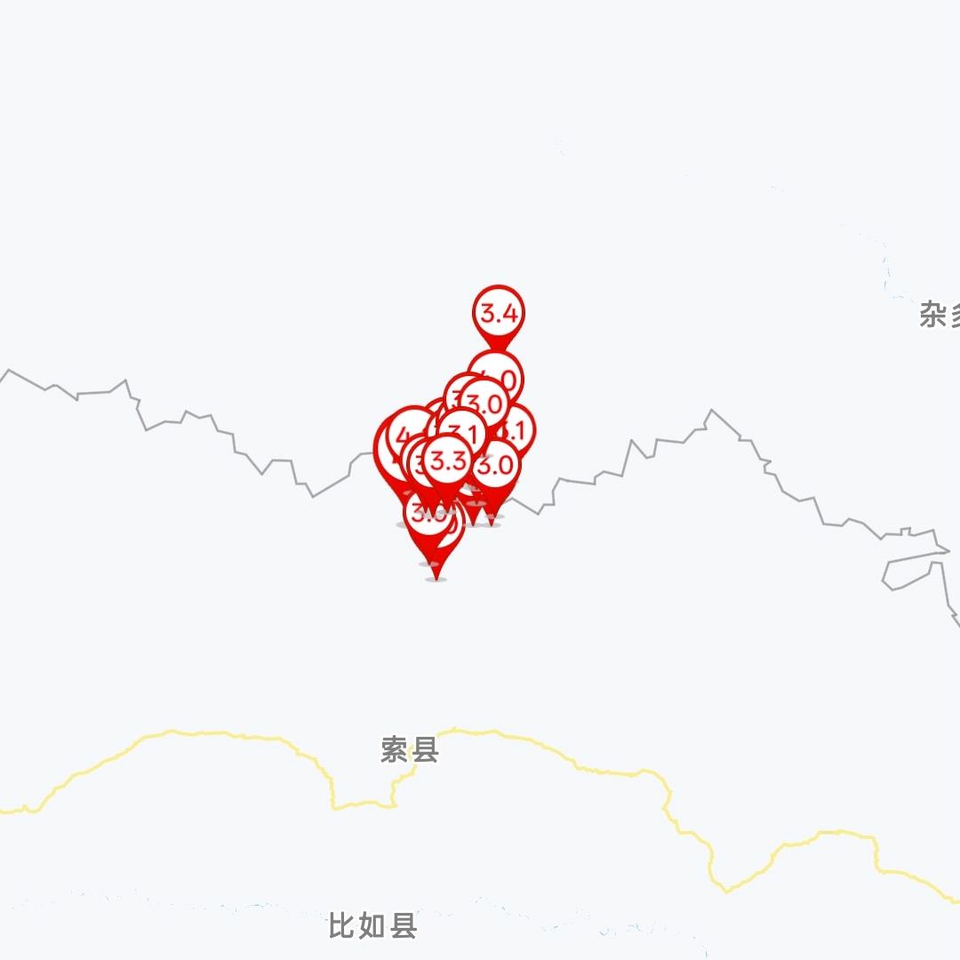 西藏巴青地震：截至今日12时记录余震501次，最大4.3级