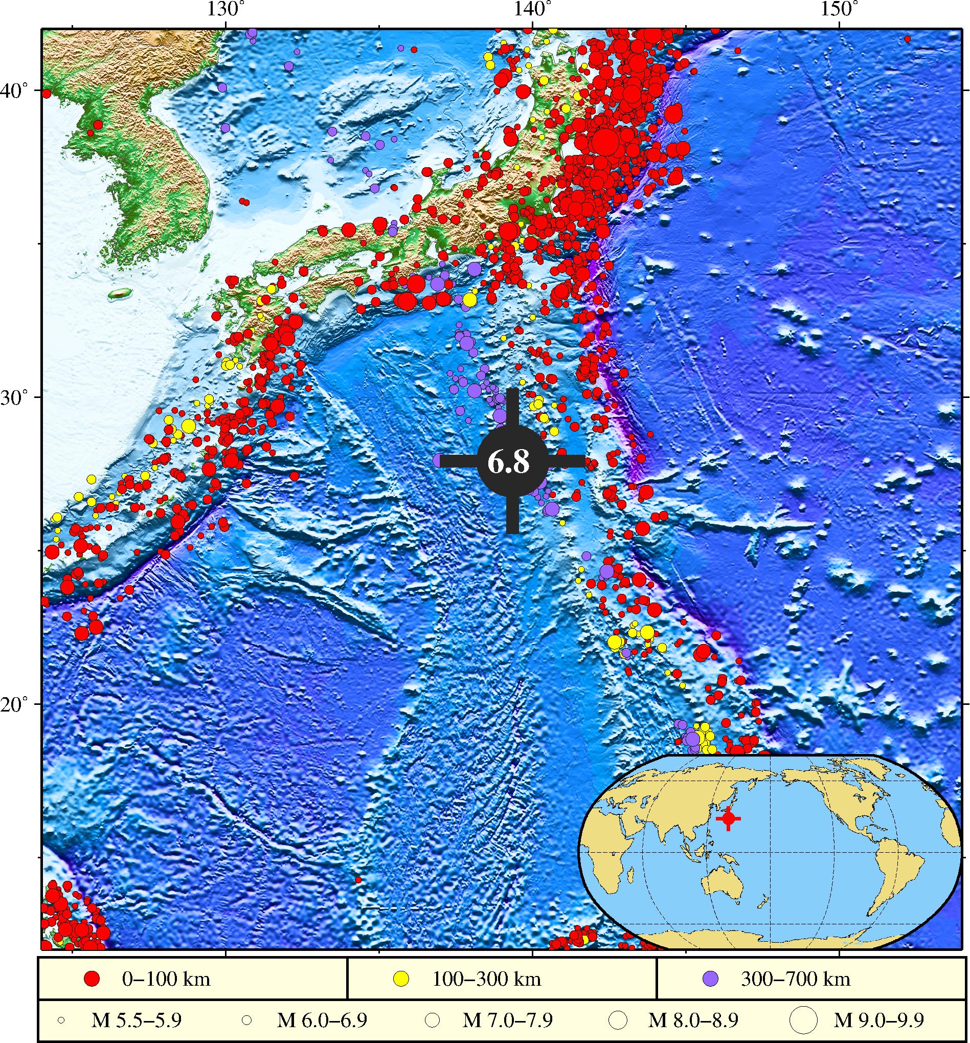 日本小笠原群岛地区海域发生6.8级地震 官方：不会引发海啸