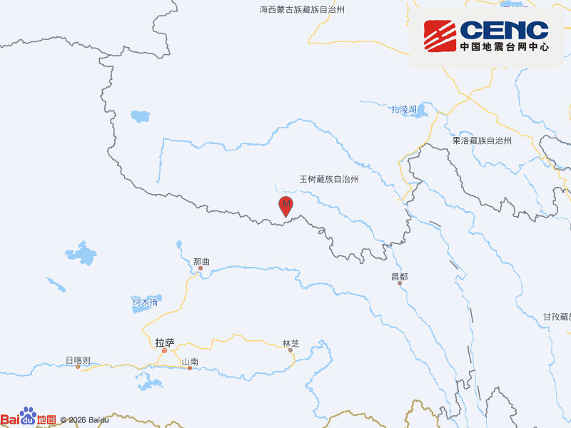 青海玉树州杂多县发生3.1级地震 震源深度10千米