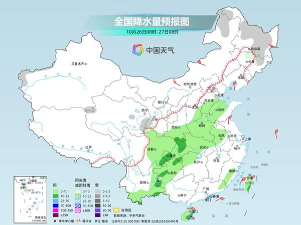 西南至江淮雨水频繁 东北降温明显 全国天气速览
