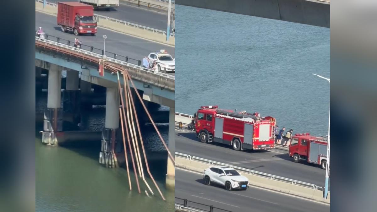 汕头通报钓鱼者踩断大桥管道：共3人落水，其中1人已无生命体征